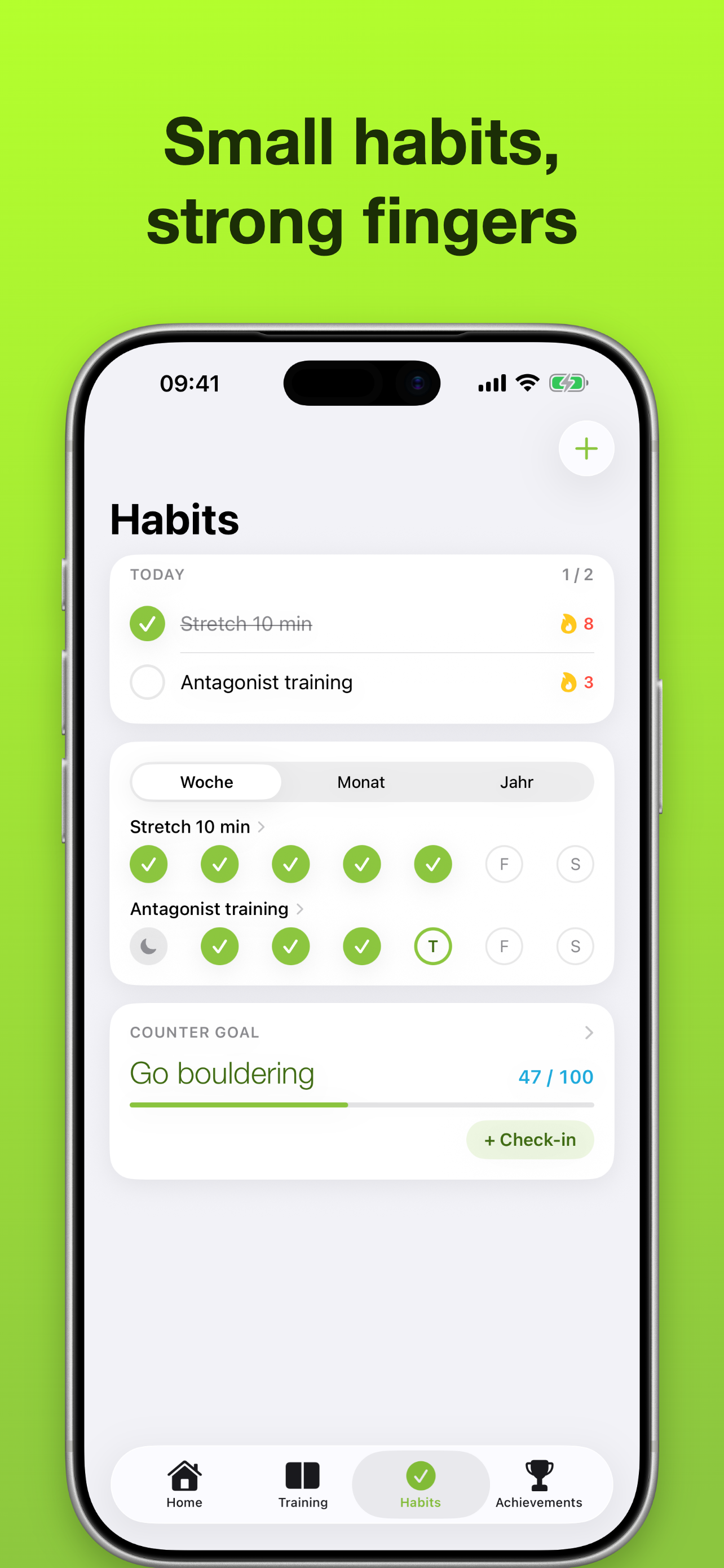 Boulder Trainer app screenshot