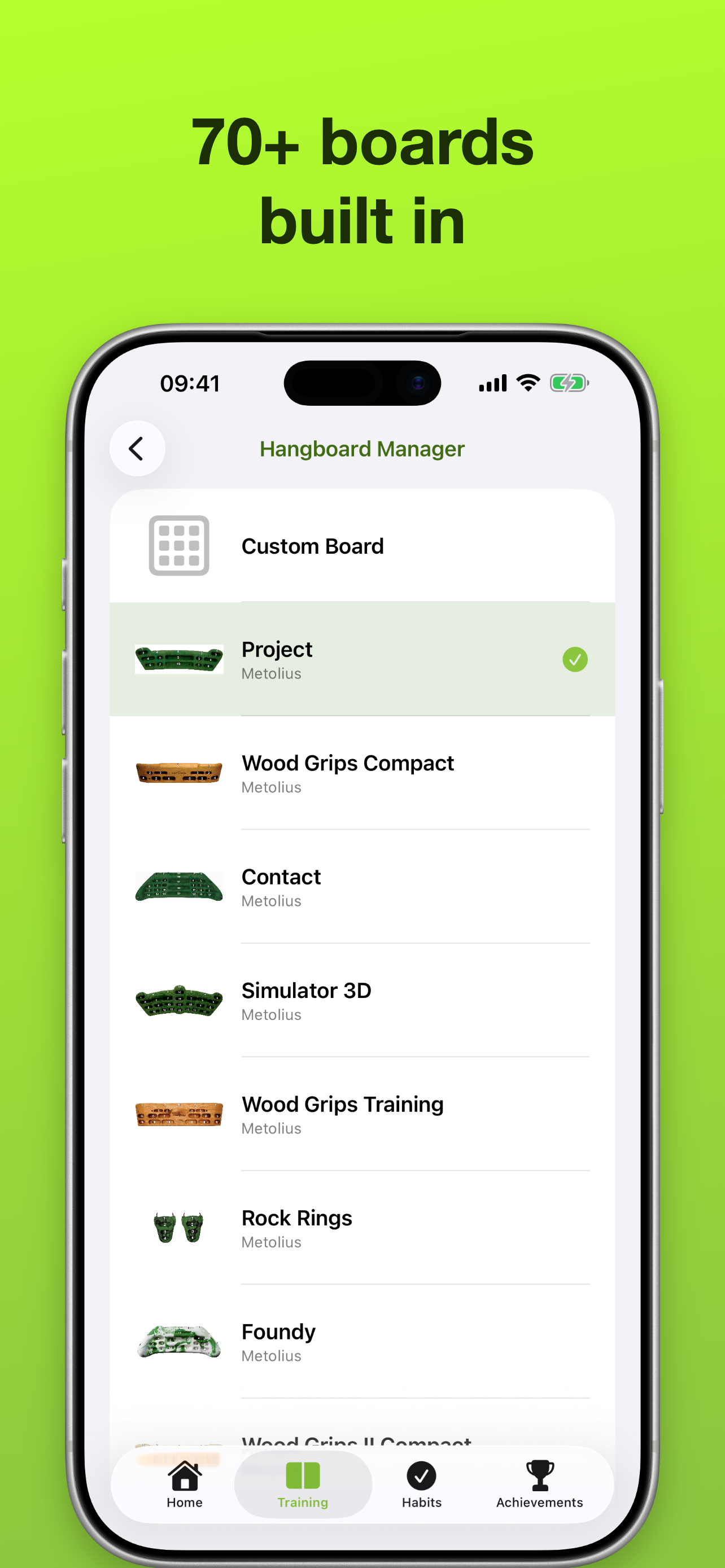 Boulder Trainer app screenshot